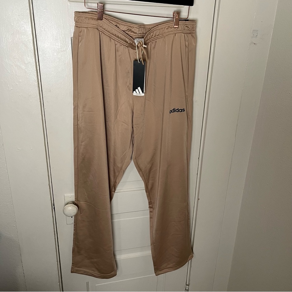 Adidas Men's Woven Track Trainer Athletic Golden Tan Pants Joggers NWT Sz XL